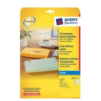 Ετικέτες εκτύπωσης Διαφανείς Avery J4721-25