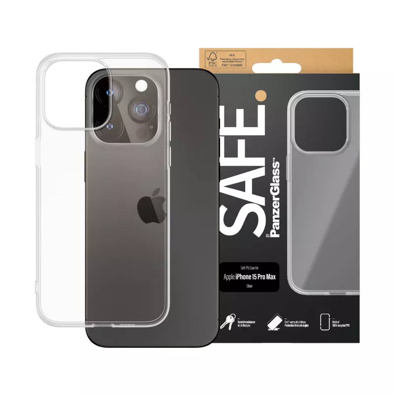PanzerGlass SAFE. by ® Θήκη TPU διαφανής iPhone 15 Pro Max