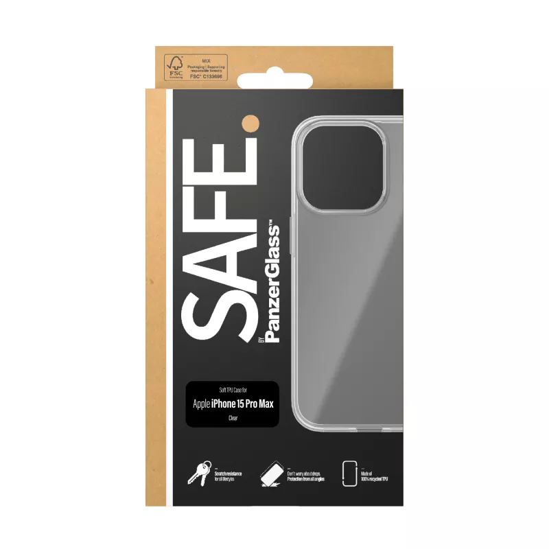 PanzerGlass SAFE. by ® Θήκη TPU διαφανής iPhone 15 Pro Max