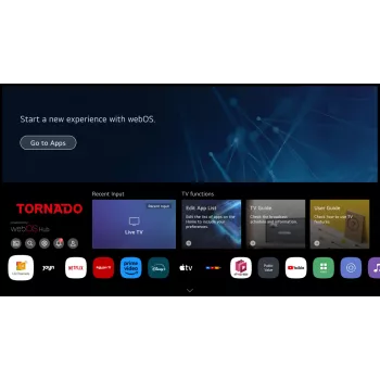 TORNADO 65US4301X | 65” 4K Smart TV χωρίς πλαίσιο με WebOS και φωνητικό τηλεχειριστήριο
