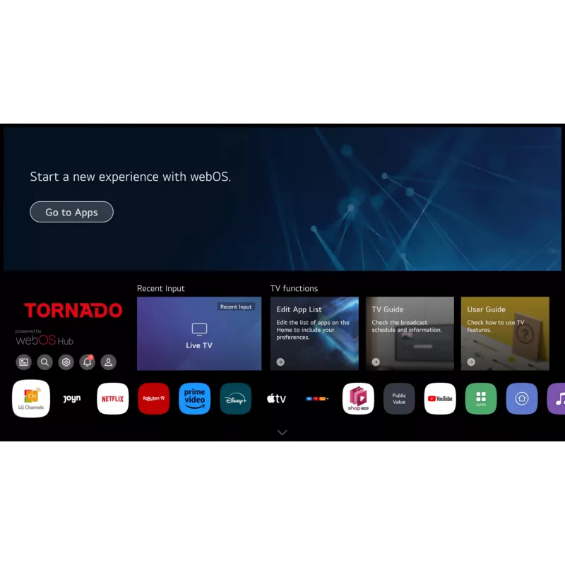 TORNADO 65US4301X | 65” 4K Smart TV χωρίς πλαίσιο με WebOS και φωνητικό τηλεχειριστήριο
