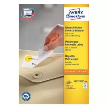 Αυτοκόλλητη ετικέτα Avery L4737REV-100 στρογγυλεμένο ορθογώνιο