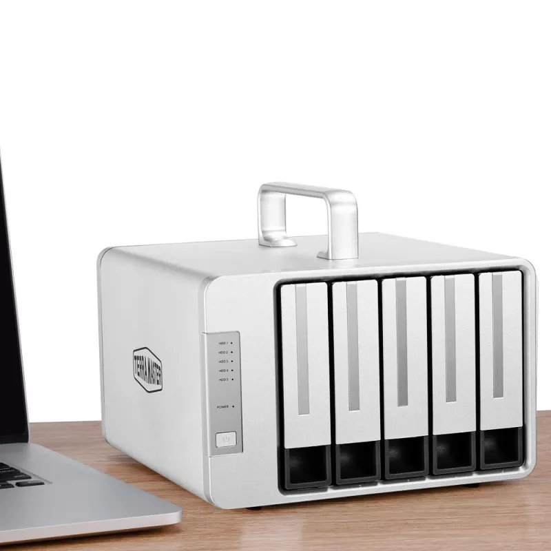 TerraMaster D5 Thunderbolt 3 Συστοιχία σκληρών δίσκων 0 TB Desktop Γκρι