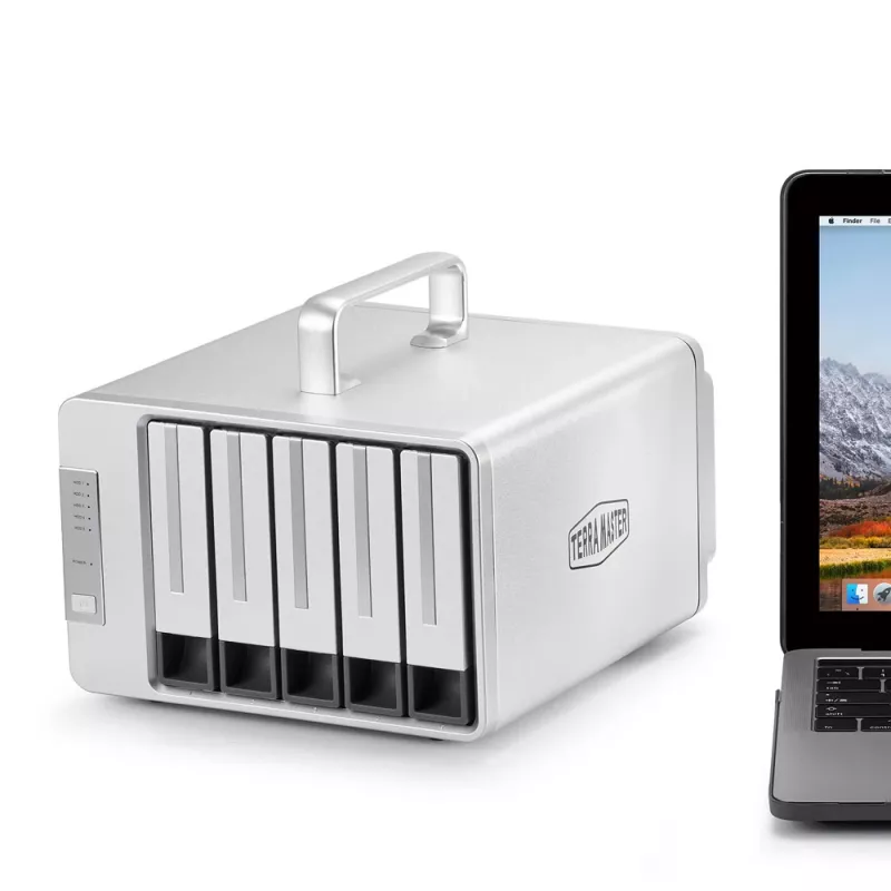 TerraMaster D5 Thunderbolt 3 Συστοιχία σκληρών δίσκων 0 TB Desktop Γκρι