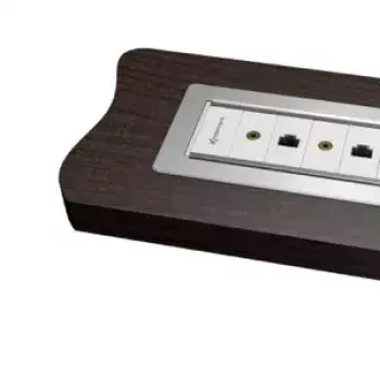 Kindermann 7449000023 Πλαίσιο σύνδεσης τραπεζιού 6 θέσεων με φασέτα, ανοδιωμένο αλουμίνιο