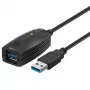 Techly SuperSpeed USB3.0 Ενεργό καλώδιο επέκτασης 5m Μαύρο ICUR3050