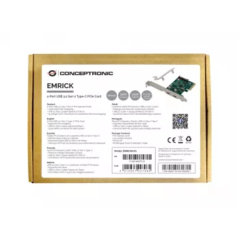 Conceptronic EMRICK κάρτα PCIe 2-Port USB 3.2 Gen 2 Type-C