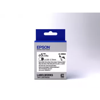 Epson Label Cartridge Heat Shrink Tube (HST) LK-4WBA5 μαύρο/λευκό D5mm (2,5m)
