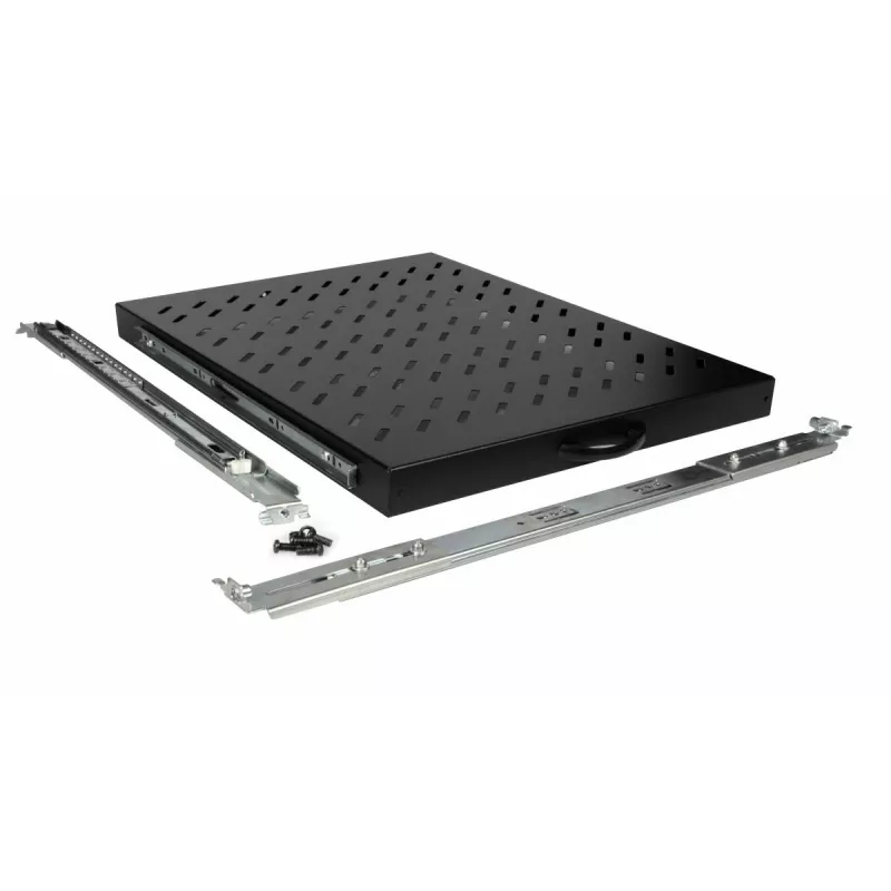 Equip Συρόμενο ράφι 19', 1U, 800MM, Μαύρο