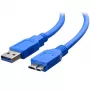 Techly USB 3.0 Superspeed Καλώδιο A / Micro B 2m Μπλε ICOC MUSB3-A-020