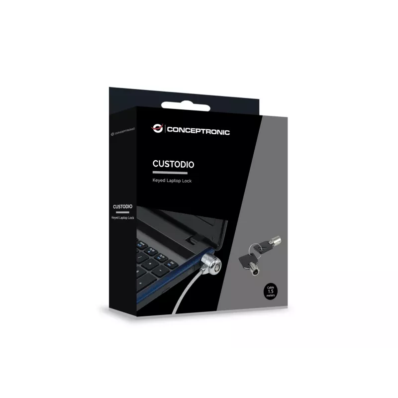 Conceptronic CNBSLOCK15 καλώδιο ασφαλείας ασημί 1,5 m