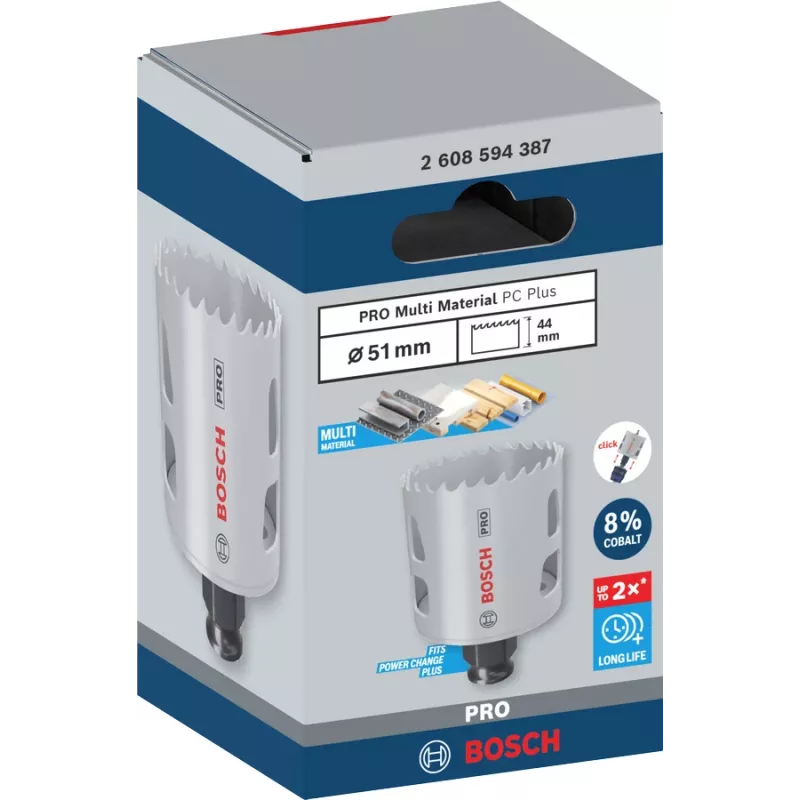 Bosch PRO Multi Material PC Plus 44/51 mm μεμονωμένη πριονότρυπα