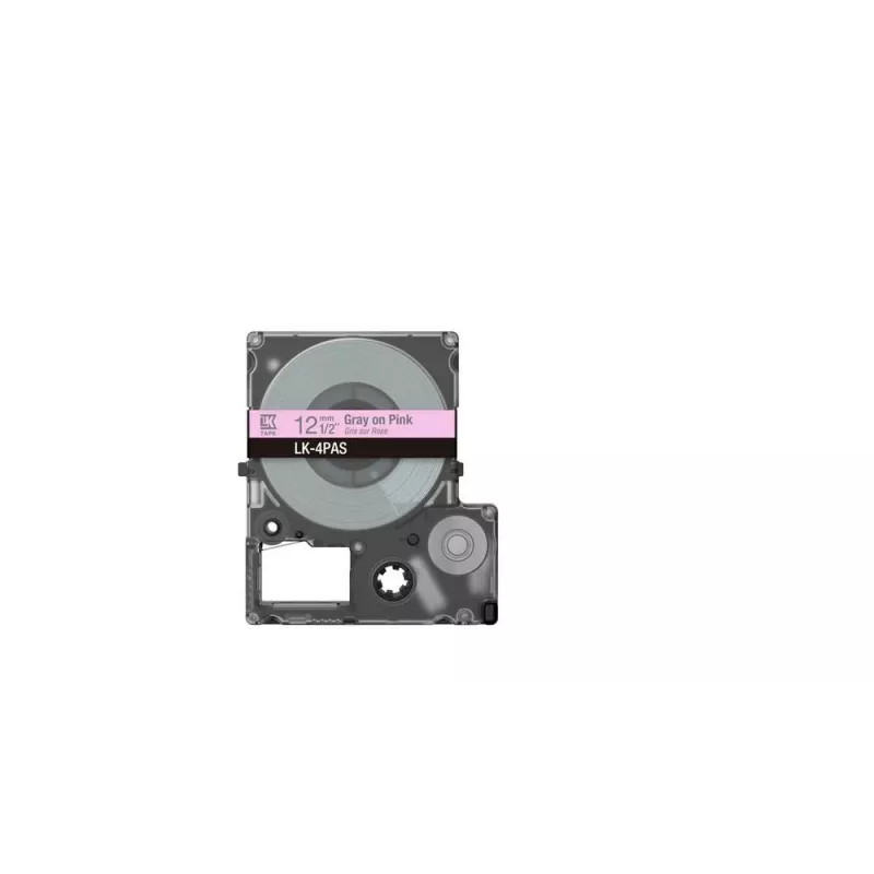 Μελανοταινία ετικέτας Epson LK-4PAS Γκρι Ροζ Θερμομεταφοράς 1,2 cm