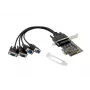 Conceptronic Κάρτα PCIe Σειριακή DB9 RS232 4 Θυρών, PCIe, RS-232, PCIe 2.0, RS-232, Μαύρο, Κίνα