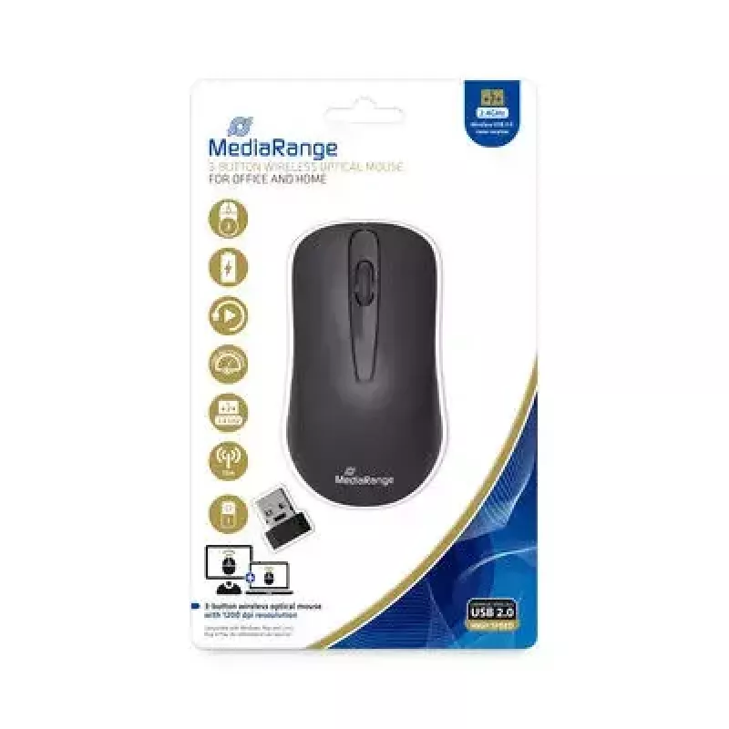 Ποντίκι MediaRange MROS209 RF Wireless Optical