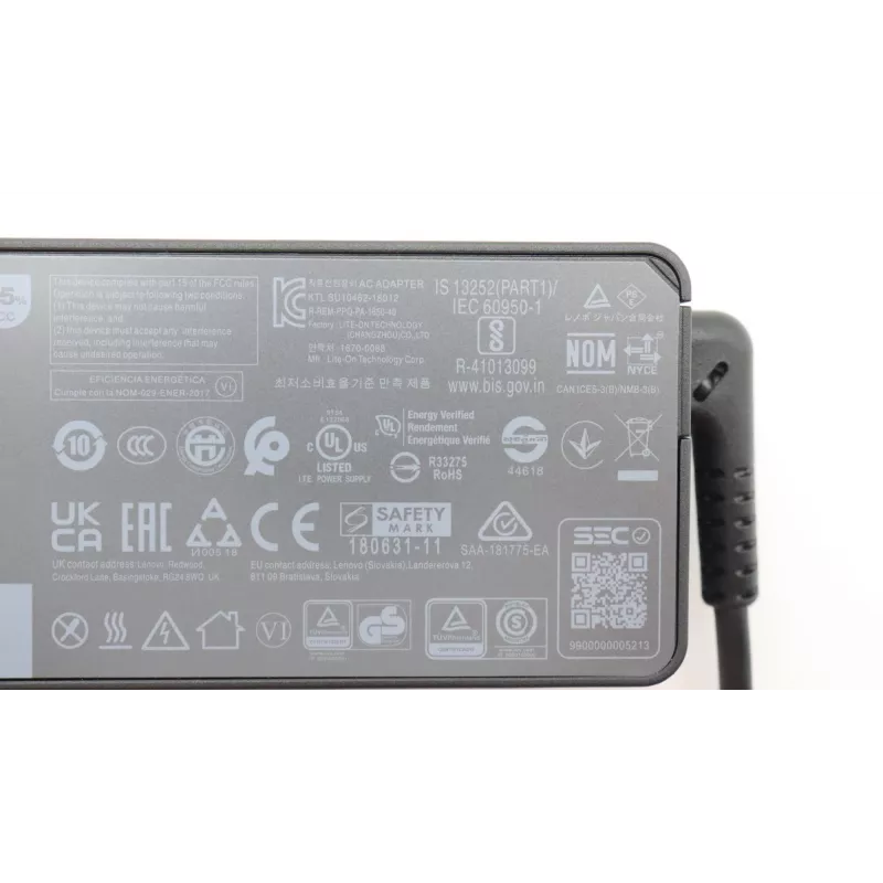 Lenovo 5A10W86252 Τροφοδοτικό εσωτερικού χώρου 65 W Μαύρο