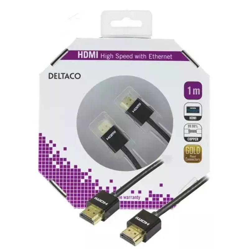 Καλώδιο HDMI Deltaco HDMI-1091 1 m