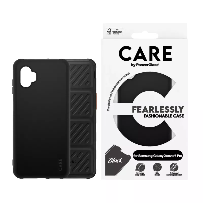 Προστατευτική θήκη TPU PanzerGlass για Samsung Galaxy Xcover7 Pro — Μαύρο