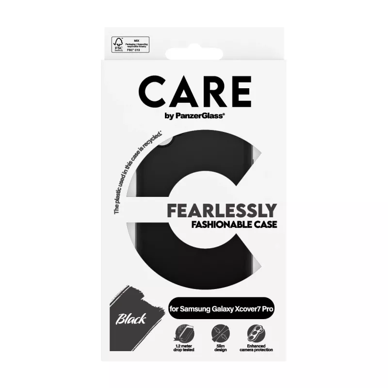 Προστατευτική θήκη TPU PanzerGlass για Samsung Galaxy Xcover7 Pro — Μαύρο