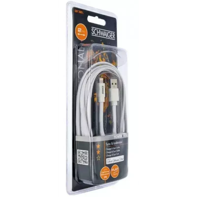 Καλώδιο Lightning Schwaiger LKF200L532 2 m Λευκό
