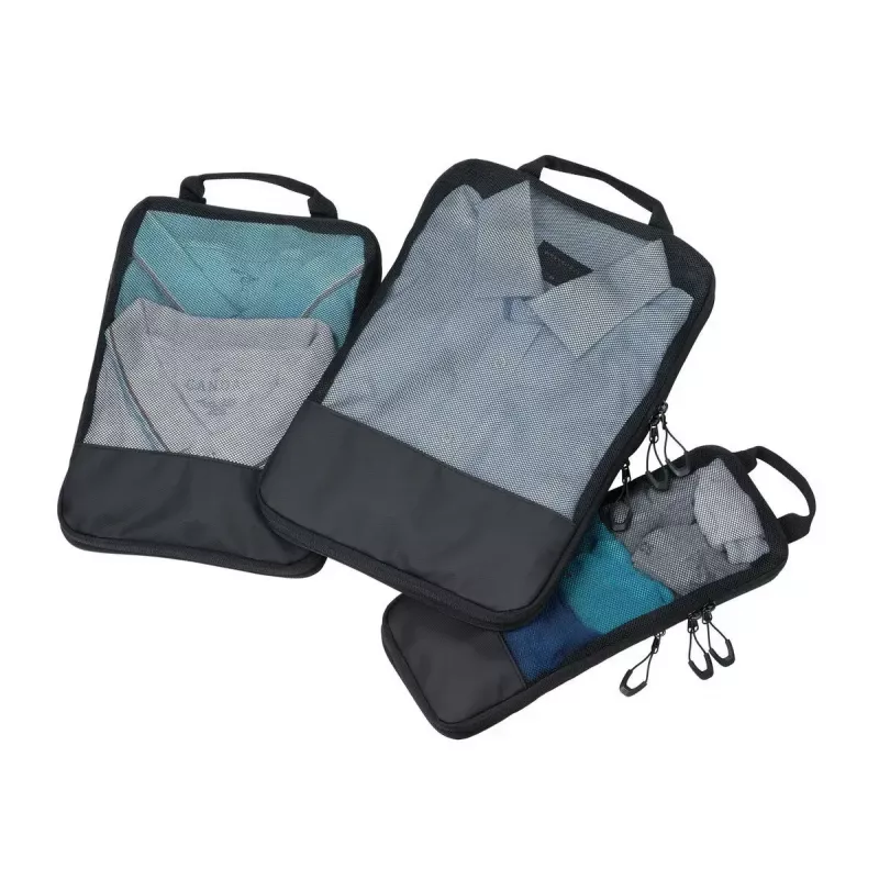 TROIKA Black Packing Cubes Σετ σακουλών συμπίεσης, BBL56/BK