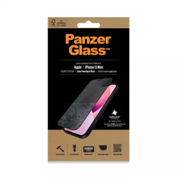 PanzerGlass Privacy Screen Protector Apple iPhone 13 Mini Edge-to-Edge ανθεκτικό σε γρατσουνιές και χτυπήματα
