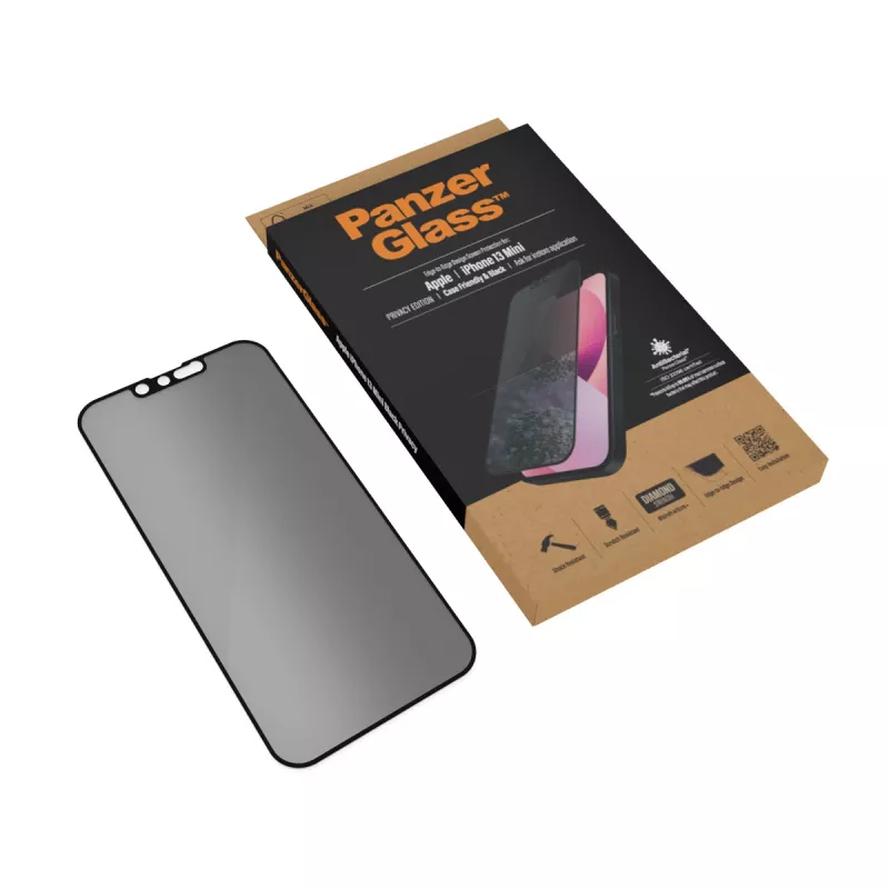PanzerGlass Privacy Screen Protector Apple iPhone 13 Mini Edge-to-Edge ανθεκτικό σε γρατσουνιές και χτυπήματα