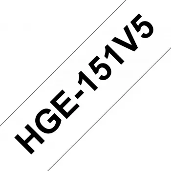 Ταινία ετικετών Brother HGE-151V5 — μαύρο, συμβατό με PT-9500PC / PT-9700PC / PT-9800PCN / RL-700S