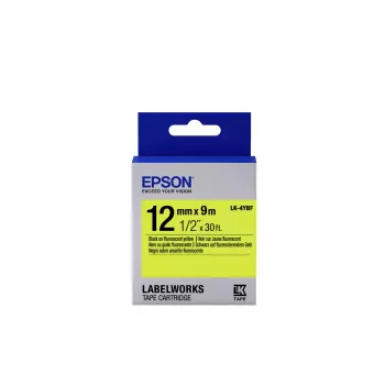 Epson κασέτα ετικετών Fluorescent LK-4YBF μαύρο/κίτρινο 12mm (9m)