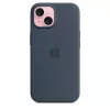 Θήκη σιλικόνης Apple iPhone 15 MagSafe Storm Blue