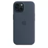 Θήκη σιλικόνης Apple iPhone 15 MagSafe Storm Blue