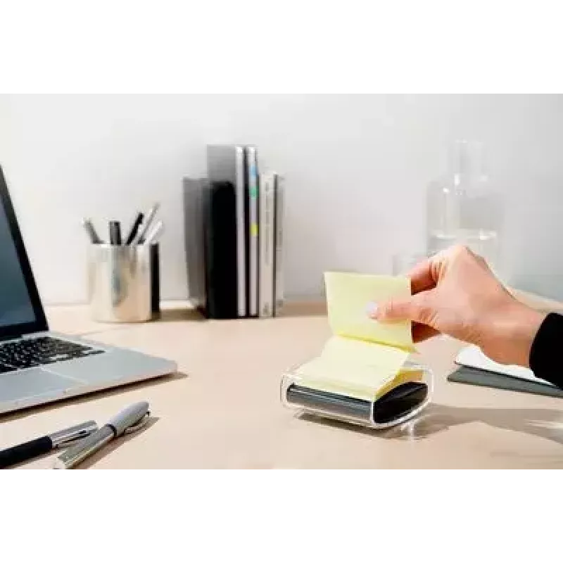 3M Post-it PRO-B1Y Διανομέας Z-Notes με 1 μπλοκ (90 φύλλα), Μαύρο/Κίτρινο