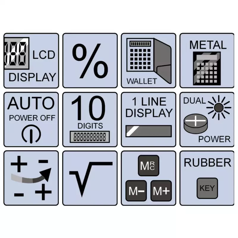 Βασική αριθμομηχανή Olympia LCD 1110 Pocket Μαύρο