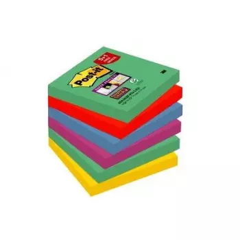 3M Post-it Super Sticky Notes 6546SA, 76 x 76 mm, πράσινο λάιμ, 6 μπλοκ x 90 φύλλα