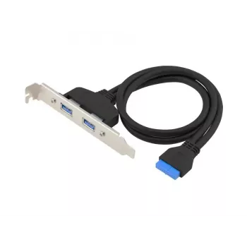 Conceptronic EMRICK11B 19-πολική υποδοχή θηλυκή σε διπλή υποδοχή θηλυκή USB-A προσαρμογέας USB 3.0