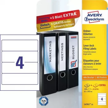 Αυτοκόλλητη ετικέτα Avery L4761-25 Στρογγυλεμένο ορθογώνιο