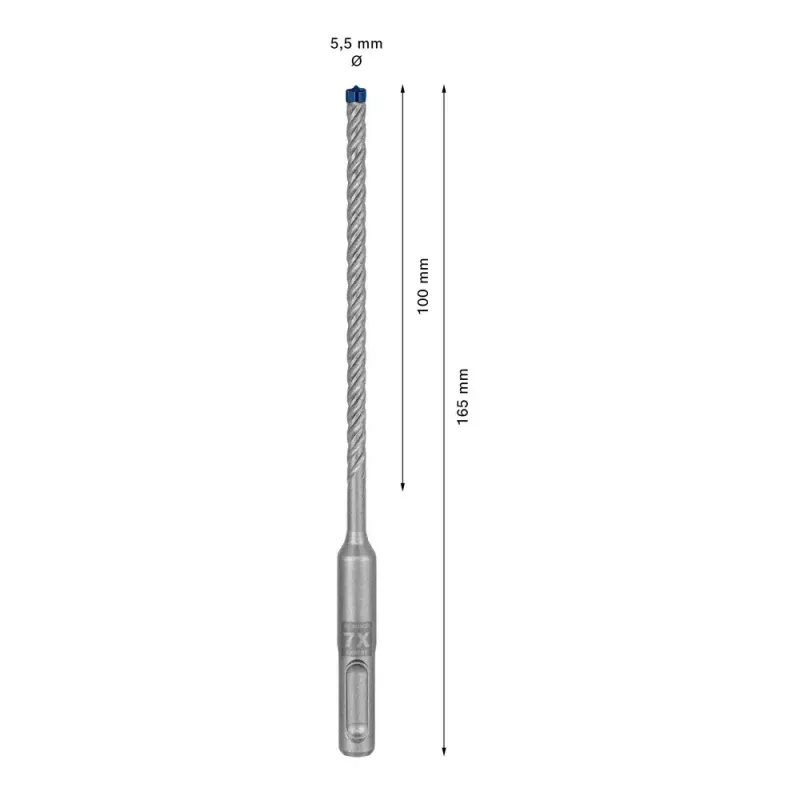 Τρυπάνι Bosch SDS plus-7X 5,5 mm 165 mm