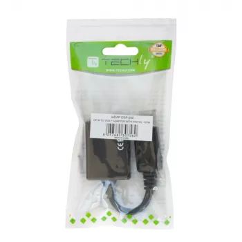 Techly προσαρμογέας DisplayPort DP σε VGA M F IADAP DSP-250, 0,07 m, DisplayPort, 2 x VGA (D-Sub), Αρσενικό, Θηλυκό, 1920 x 1200 Pixel