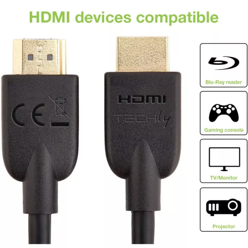 Techly ICOC HDMI2-4-020T καλώδιο HDMI 2 m HDMI Type-A (Standard) μαύρο