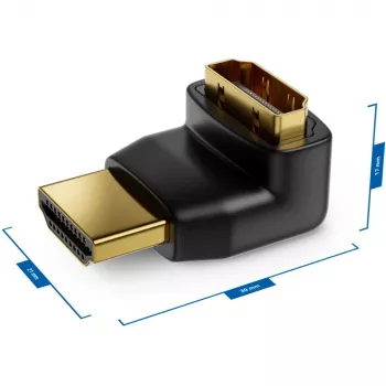 Techly Προσαρμογέας HDMI M / F γωνιακός L IADAP HDMI-L, HDMI, HDMI, Μαύρο