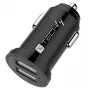 Techly Mini φορτιστής αυτοκινήτου 2 θύρες USB-A 24W / 4,8A μαύρο