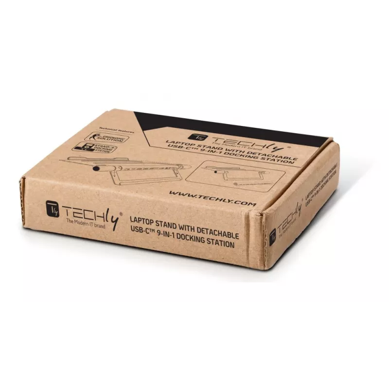 Techly ICA-NTB-DOCK91 Ενσύρματο USB 3.2 Gen 1 (3.1 Gen 1) Type-C ασημί