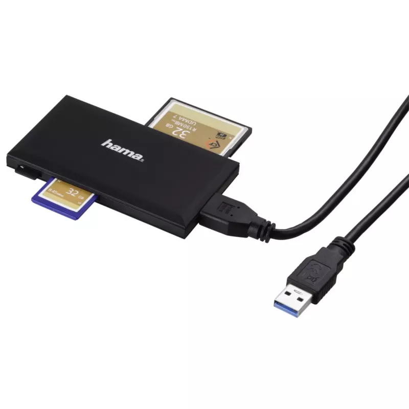 Hama 00181018 αναγνώστης καρτών USB 3.2 Gen 1 (3.1 Gen 1) Type-A μαύρο