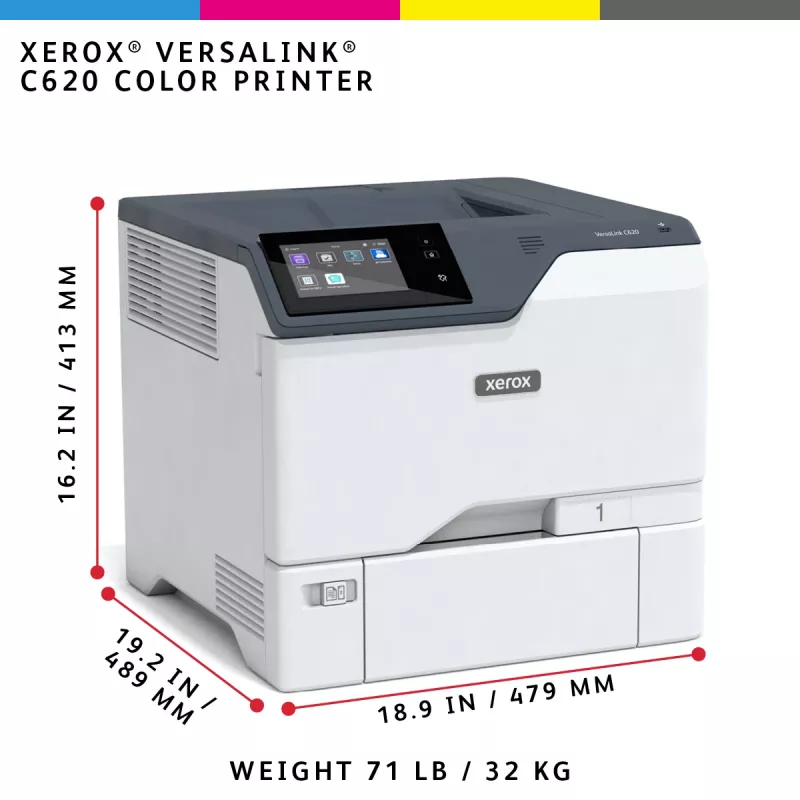 Xerox VersaLink C620 A4 50ppm Duplex Εκτυπωτής PS3 PCL5e/6 2 Θήκες 650 Φύλλα