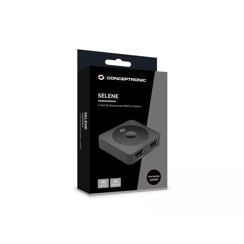 Conceptronic SELENE01B 2-θέσιος αμφίδρομος διακόπτης HDMI 2.0, 4K60Hz