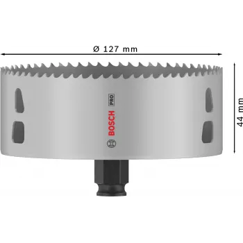 Bosch PRO Multi Material PC Plus, 44/127 mm, Single, Τρυπάνι, Γυψοσανίδα, Μέταλλο, Μη Σιδηρούχο Μέταλλο, Πλαστικό, Μαλακό Ξύλο, Μαύρο, Γκρι, Χάλυβας Κοβαλτίου, Κράμα Κοβαλτίου Ταχυχάλυβας (HSS-Co)