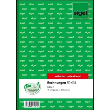 Επαγγελματικό έντυπο Sigel SD031 πράσινο A5 80 φύλλα