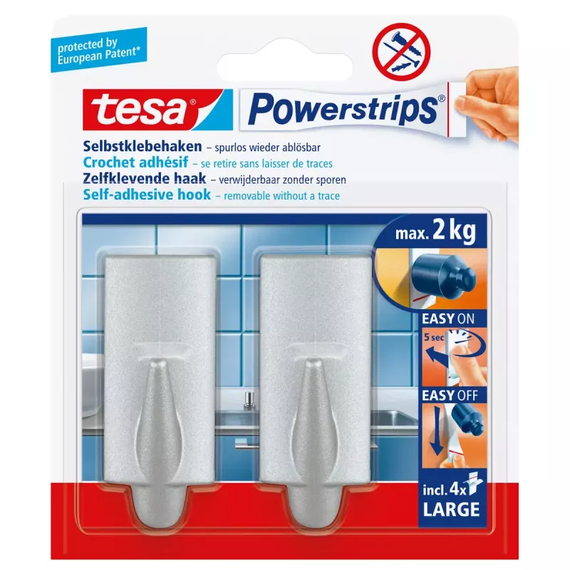 Γάντζος γενικής χρήσης TESA Powerstrips Hooks Large TREND