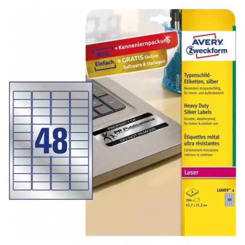 Αυτοκόλλητη ετικέτα εκτυπωτή Avery L6009-8