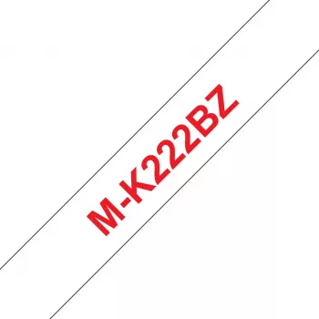 Brother M-K222BZ Ταινία ετικετών Κόκκινο σε Λευκό